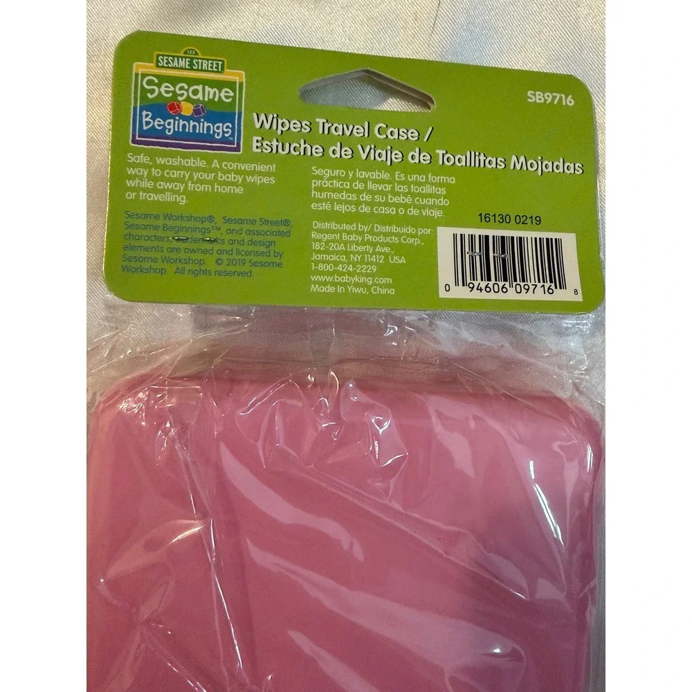 Sesame Street Sesame Beginnings Elmo Baby Wipes Travel Case Pink SB9716 NEW